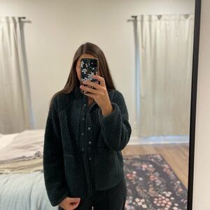 Sonoma Women's Deep Green Teddy Jacket